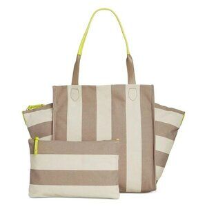 On 34th Cynthiah Extra Large Canvas Shoulder Tote Bag Dune Stripe (MSRP $90)